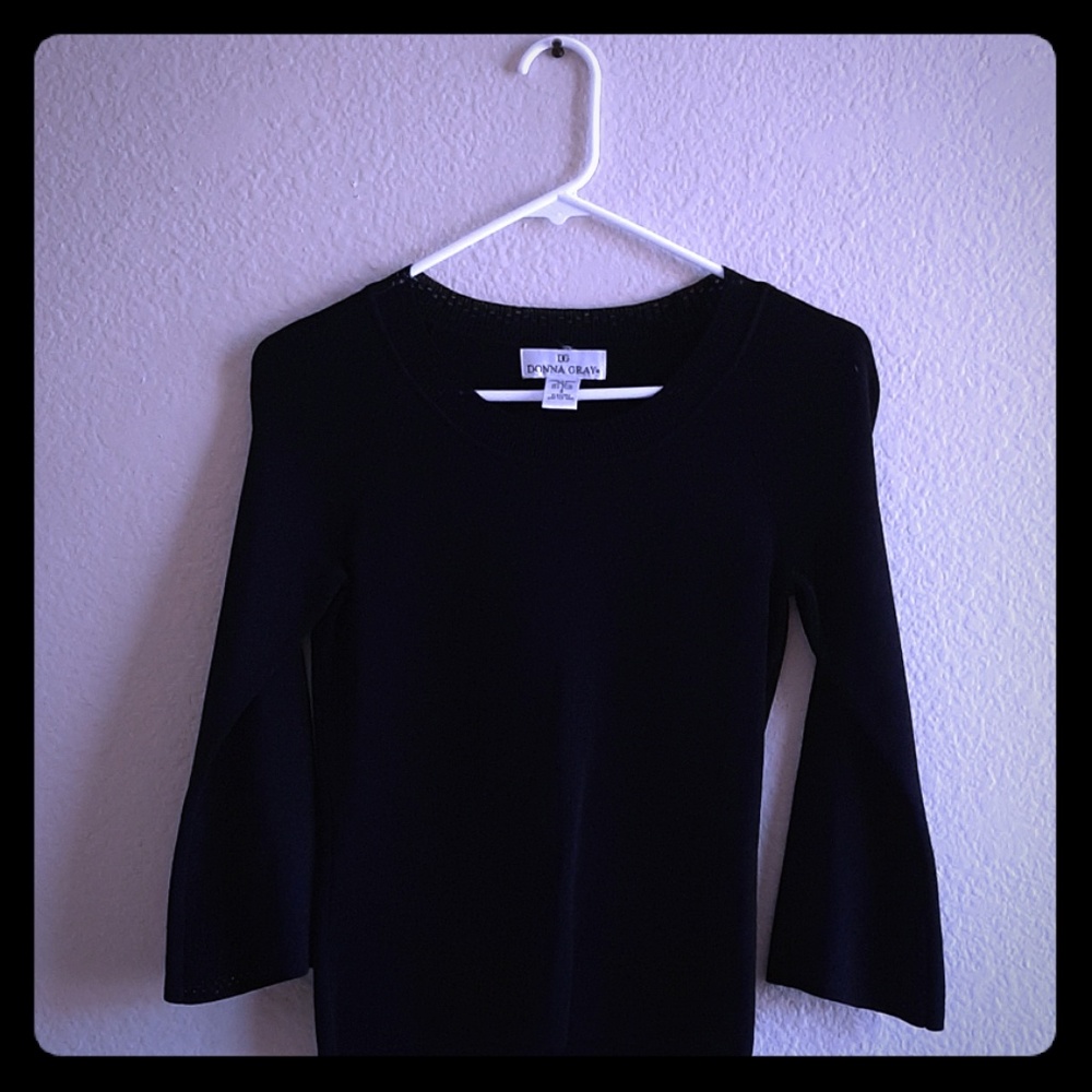 Long sleeve black blouse